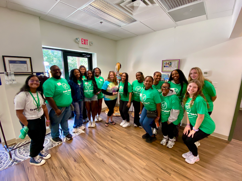A group of staff and volunteers at the Jana Marie Foundation